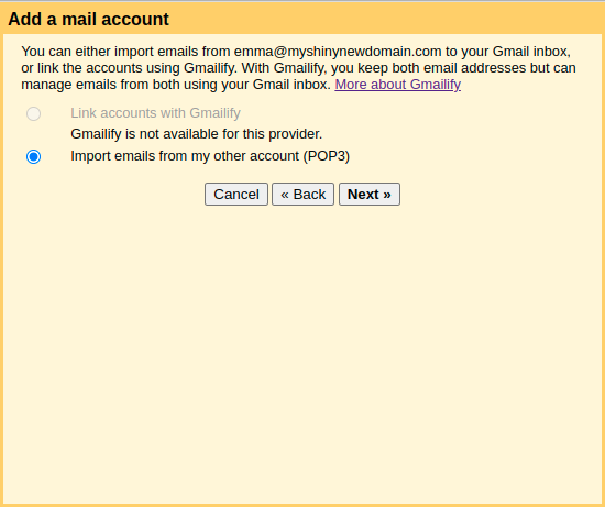 Gmail - add a mail account step 2.