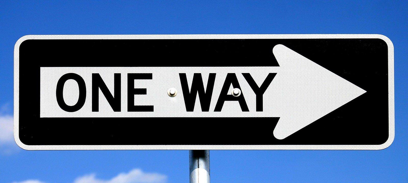 One way sign